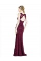 Long Lace Prom Dress with Peekaboo Bodice and Keyhole Back UK Clearance