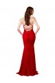 Low Back V-Neckline Floor Length Lace Prom Dress UK Clearance