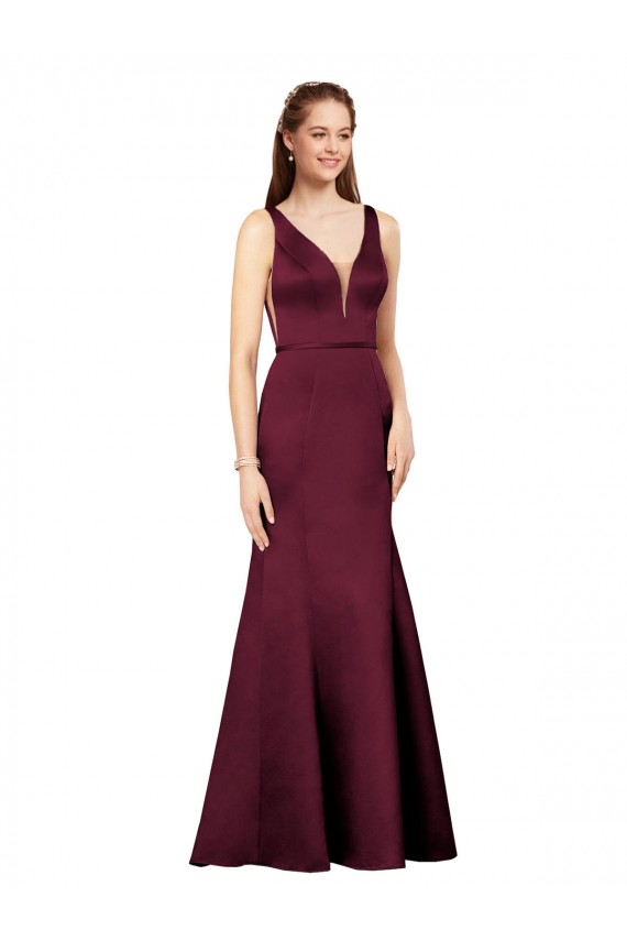 Sexy Satin Prom Dress with Side Cutouts UK Clearance