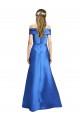 Sleeveless Off the Shoulder Ball Gown Satin Prom Dress UK Clearance