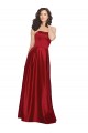 Strapless Satin Prom Dress with Beaded Pocket and Soft Pleating UK Clearance