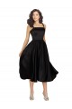 Short Square Neck Satin Cocktail Prom Dress / Homecoming Dress with Beading UK Clearance