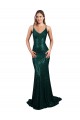 Fishtail Shaped V-Neck Open Back Long Sequin Prom Dress UK Clearance