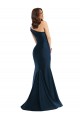 Bias-Cuff One Shoulder Silky Satin Mermaid Prom Dress with Side Slit UK Clearance