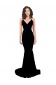 Fishtail Shaped V-Neck Open Back Spandex Prom Dress UK Clearance