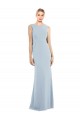 Draped Backless Crepe Prom Dress with Pockets UK Clearance