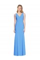 Flattering Trumpet Long Sleeveless Prom Dress with Open Back UK Clearance