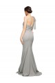 Long Sweep Train Sweetheart Crepe Prom Dress with Tulle One Shoulder UK Clearance