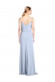 Feminine Cowl Neck Slim Floor Length Stretch Crepe Prom Dress UK Clearance
