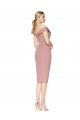 Knee Length Off the Shoulder Sweetheart Crepe Cocktail Prom Dress / Homecoming Dress UK Clearance