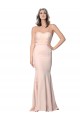 Full Length Sweetheart Crepe Prom Dress with Tulle Overlay UK Clearance