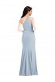 One Shoulder Draped Cowl Neck Maxi Prom Dress UK Clearance