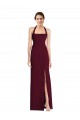 Tie Halter Open Back Trumpet Prom Dress UK Clearance
