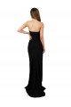 Corset Style Strapless Crepe Prom Dress with High Split UK Clearance