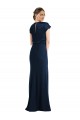 Soft Bow Blouson Bodice Trumpet Crepe Prom Dress UK Clearance