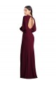 Puff Sleeves Long Maxi Briddesmaid Dress with Cutout Tie Back UK Clearance