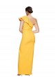 One Shoulder Floor Length Crepe Prom Dress with Thigh High Split UK Clearance