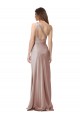 One Shoulder Black-Tie Floor Length Long Stretch Satin Prom Dress UK Clearance