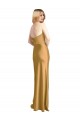 Sleek Strapless Long A-Line Stretch Satin Prom Dress UK Clearance
