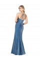Vintage Velvet High Neck Prom Dress with Strappy Back UK Clearance