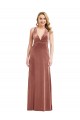 Plunging Neckline Velvet Maxi Prom Dress with Criss Cross Open Back UK Clearance