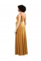 Romantic Velvet Floor Length Prom Dress with Wrap Detail UK Clearance